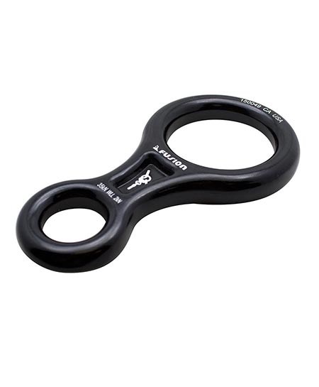 7. Fusion Climb Aluminum Rigging Plate Black Heavy Duty Belay Device