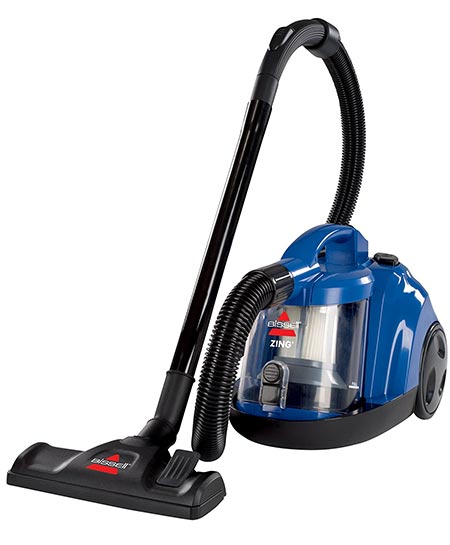 8. BISSELL Zing Rewind Bagless Canister Vacuum, Caribbean Blue - Corded 