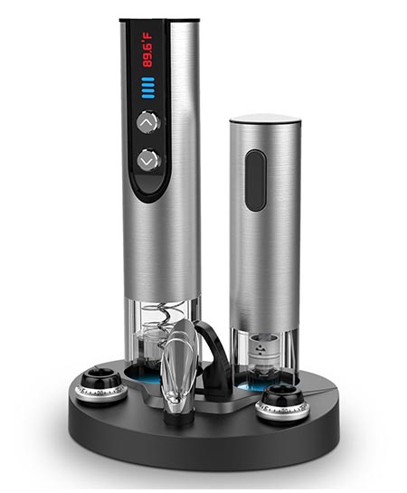 9. Brewberry Stainless Steel Electric Wine Bottle Opener: