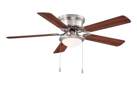 6. Hampton Bay Hugger Ceiling Fan