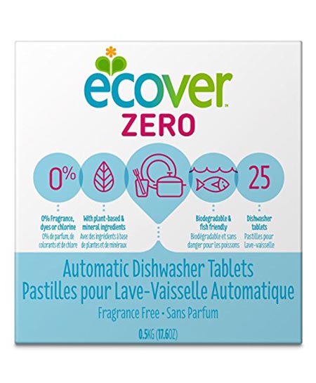7. Ecover naturally derived automatic dishwasher tablets.