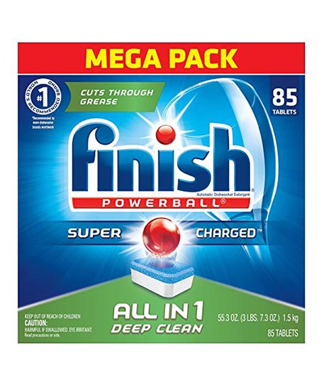 1. Finish all in power ball fresh 85 tabs dishwasher detergent tablets.