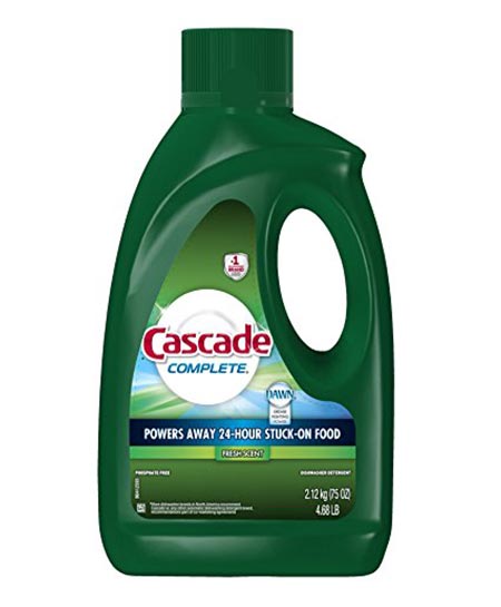 4. Cascade complete dishwasher detergent fresh scent.