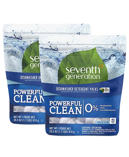 5. Seventh generation natural dishwasher detergent.