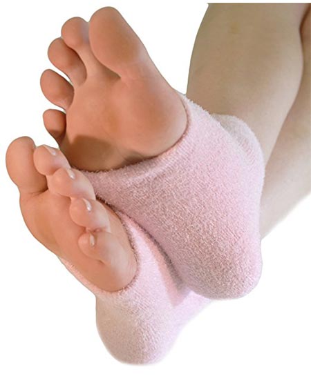 6. NatraCure pink intensive moisturizing gel heel sleeves