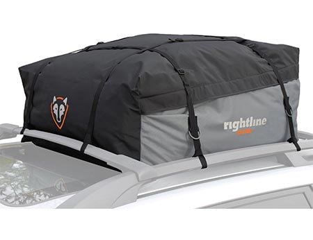 4 Rightline Gear 100S10 Sport 1 Car Top Carrier, 12 cu ft, Waterproof, Attaches With or Without Roof Rack