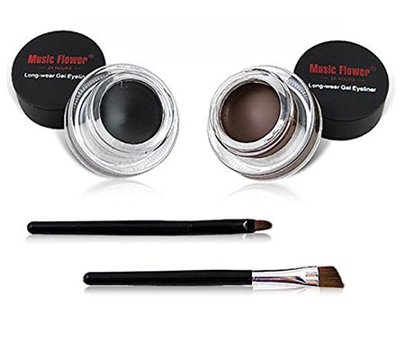 2. ucnbe 2 in 1 black and brown gel eyeliner set