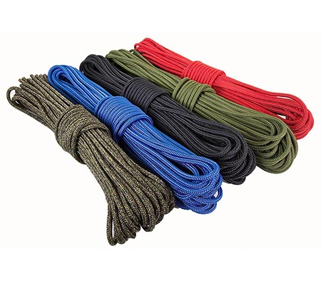 6 FMS Premium Polyester Accessory Cord - Made in the USA 3mm, 4mm, 5mm, 6mm Pre Cut Smooth Braid Low Stretch Rope for Outdoor Recreation in Multiple Colors and Lengths