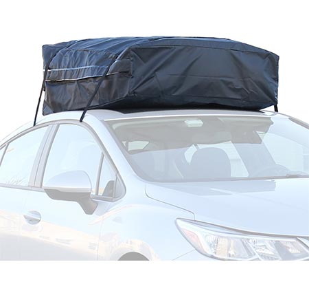 7 Car Roof Bag - 100% Waterproof Roof Top Cargo Bag No Rack Needed + Non-Slip Roof Mat & Storage bag, For Any Car Van or SUV (15 Cu