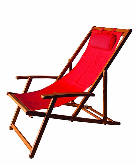 9 Arboria 880.1303 Foldable Outdoor Wood Sling Chair Eucalyptus Hardwood, Red