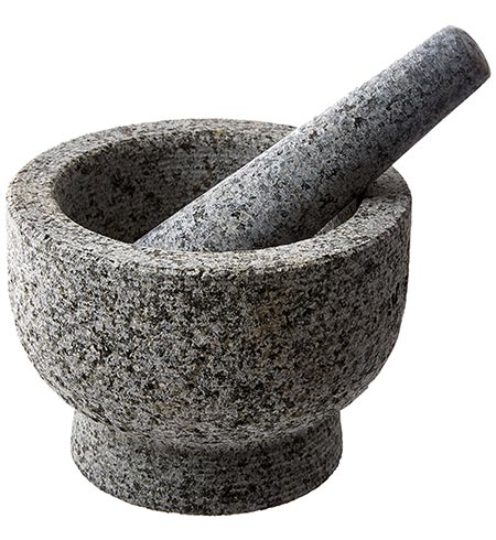 3 JAMIE OLIVER Mortar and Pestle, Unpolished Granite, 6 Inch