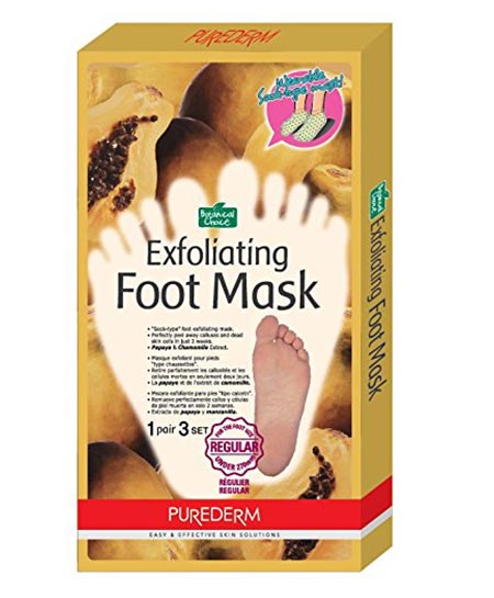 6 Purederm Exfoliating Foot Mask - Peels Away Calluses and Dead Skin in 2 Weeks! (3 Pack (3 Treatments), Regular)  