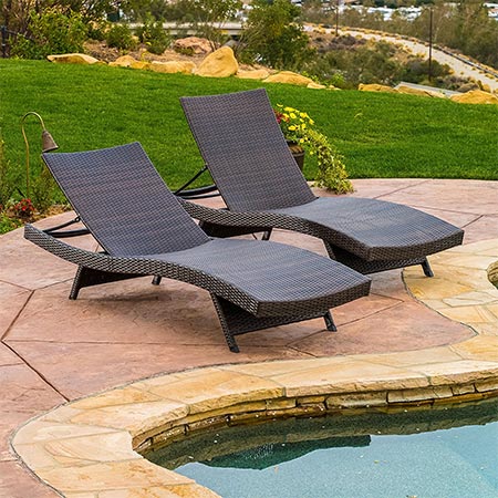 4 Lakeport Outdoor Adjustable Chaise Lounge 