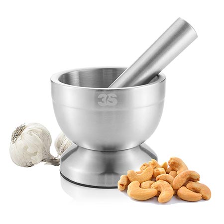 9 3S Stainless Steel Spice Grinder / Mortar and Pestle Set