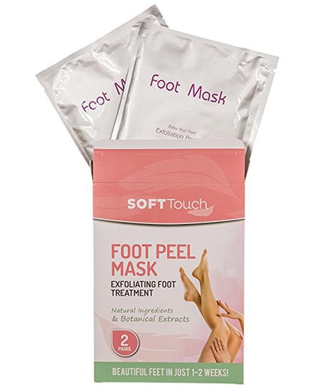 3 Soft Touch Foot Peel Mask, Exfoliating Callus Remover (2 Pairs per Box)  