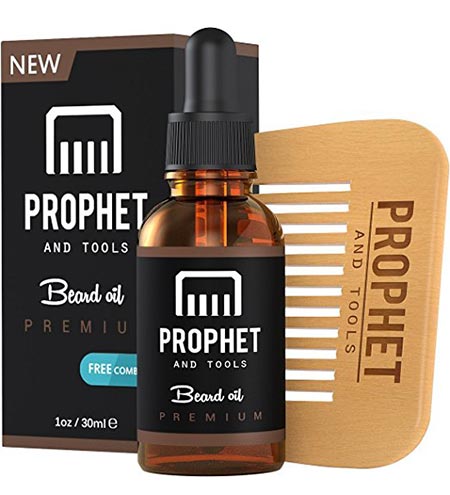 6 MUST HAVE Prophet and Tools Beard Oil and Beard Comb Kit! Unscented All-In-One Leave