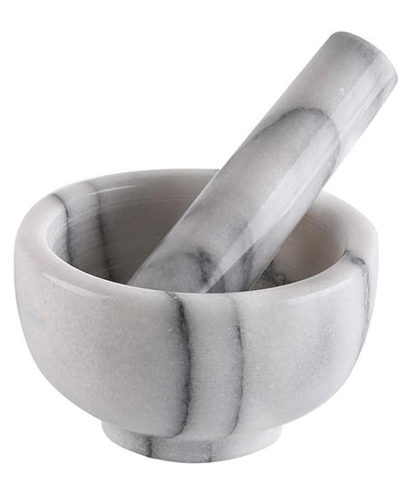 4 Greenco Marble Mortar and Pestle, 3.75