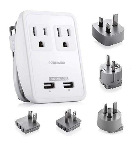 3 [UL Listed] Poweradd World International Travel Adapter Kits -