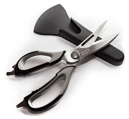 4 Kitchen Shears, Take Apart for Cleaning. Chef's Heavy Duty Kitchen Scissors 