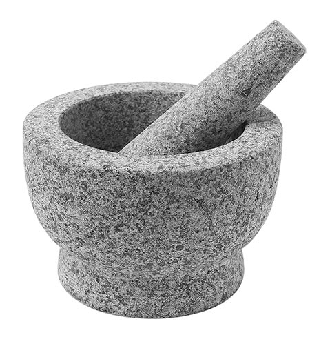 7 ChefSofi Mortar and Pestle Set - Unpolished Heavy Granite