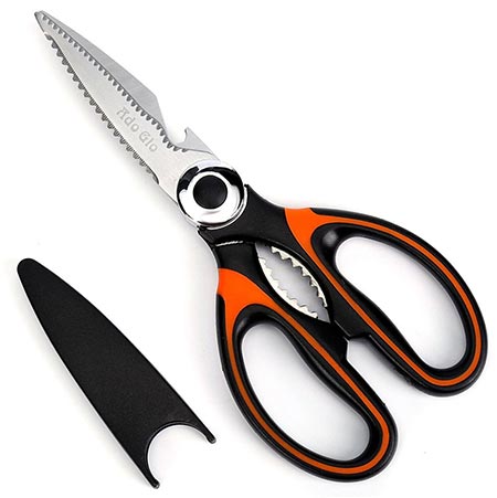 6 Ado Glo Kitchen Shears - Stainless Steel Multi-Function Kitchen Scissors with Sharp Blade