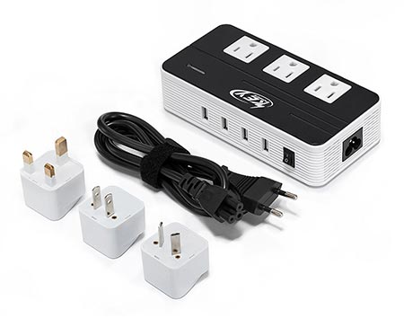 4 Key Power 200-Watts Step Down 220V to 110V Voltage Converter & International Travel Adapter