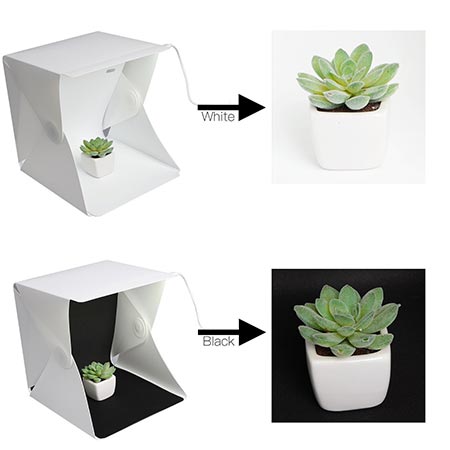 7 Xjamus Portable Mini Light Box Kit, Folding Photo Studio Lightbox