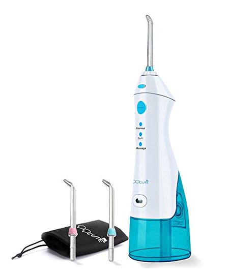 9 QQcute water flosser professional cordless rechargeable 3-Mode 220ML water tank