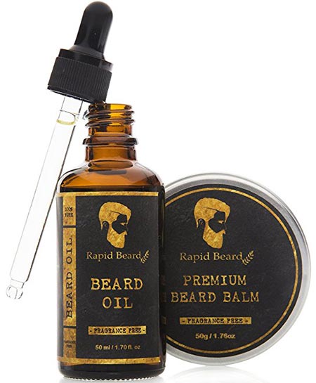 10 Beard Oil and Beard Balm Kit for Men Care - Unscented Leave-in Beard Butter Wax,