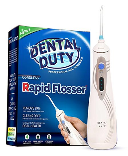 8 Professional Dental Water Flosser - Rechargeable and Cordless