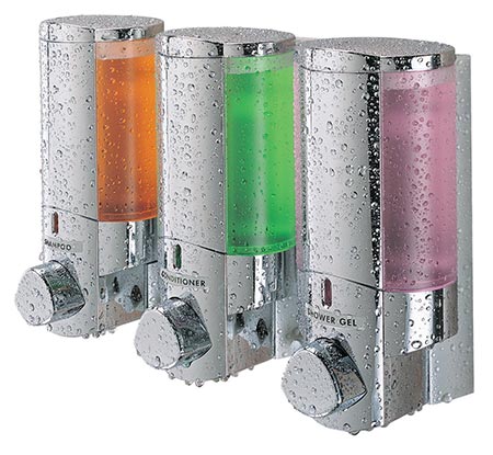 4 Better Living Products 76345 AVIVA Three Chamber Dispenser, Chrome