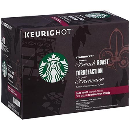 4 Starbucks Coffee Keurig K-Cups, French Roast Dark, 96 Count