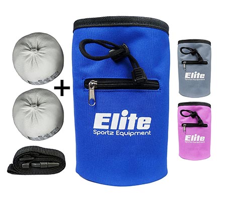 2 Elite Sportz Chalk Bag and 2 x Chalk Balls - Quick-Clip Belt with for Rock Climbing