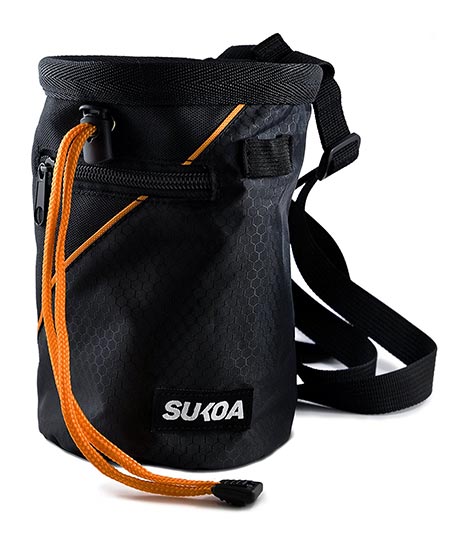 1 Sukoa Chalk Bag with Quick-Clip Belt and 2 Large Zippered Pockets