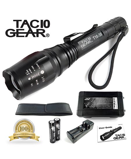 6 TAC10 GEAR CREE XML-T6 1,200 Lumens handheld LED flashlight