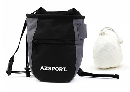 7 AZSPORT Chalk Bag, Durable Gym Chalk Holder for Rock Climbing