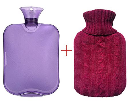 4 Premium Classic Rubber Hot Water Bottle, Transparent Hot Water Bottle 