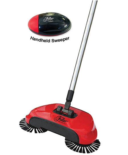 8 Roto Sweep by Fuller Brush, Original Hard Floor Sweeper & Handheld Sweeper Bundle