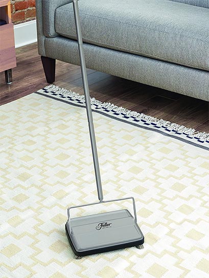 4 Fuller Carpet Sweeper Electrostatic Floor Cleaner - Metallic Silver