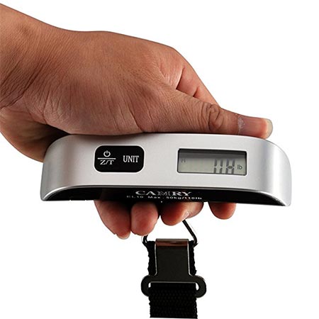 3 Camry 110 Lbs Luggage Scale with Temperature Sensor and Tare Function Gift For Traveler, Silver, One Size