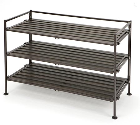 1 Seville Classics 3-Tier Resin Slat Utility Shoe Rack