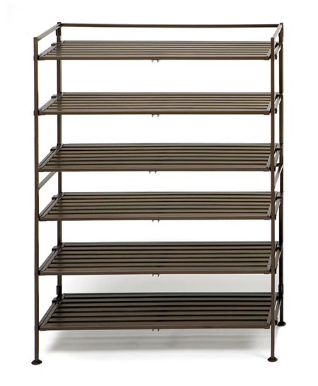 5 Seville Classics 3-Tier Resin Slat Utility Shoe Rack