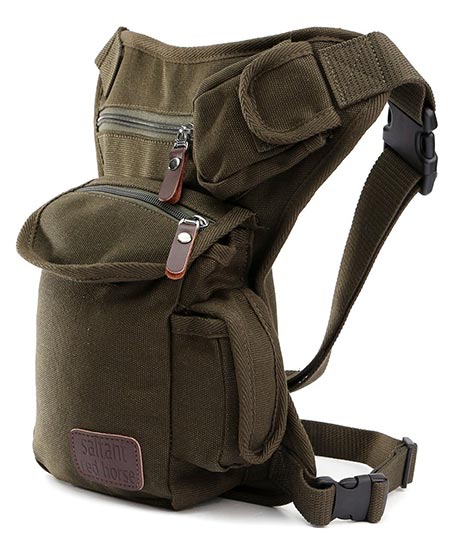 5. ELEGIANT New Men Multi-Purpose Racing Drop Leg Bag