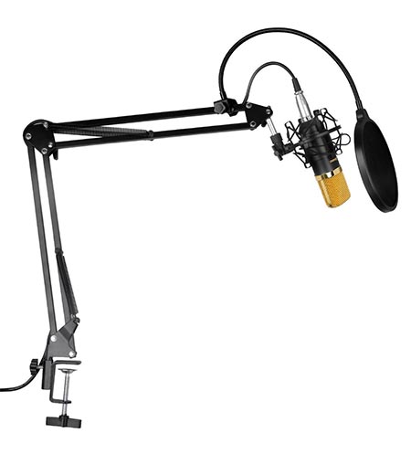 8. Aokeo AK-70 Condenser Microphone and AK-35 Adjustable Suspension Scissor Arm Stand 