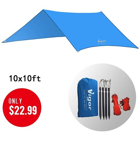 2. Vigor Waterproof Tent Tarp 