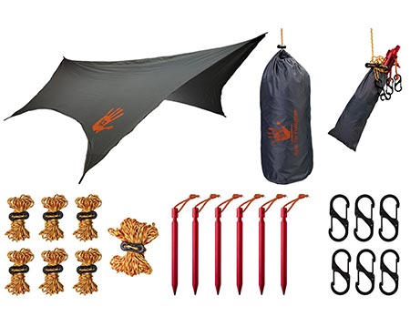 9. Hiking Rain Tent Tarp Waterproof