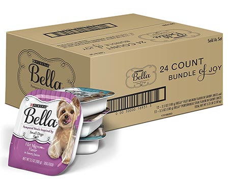 6 Purina Bella Bundles of Joy Filet Mignon & Porterhouse Steak Flavors in Savory Juices Adult Wet Dog Food Variety Pack