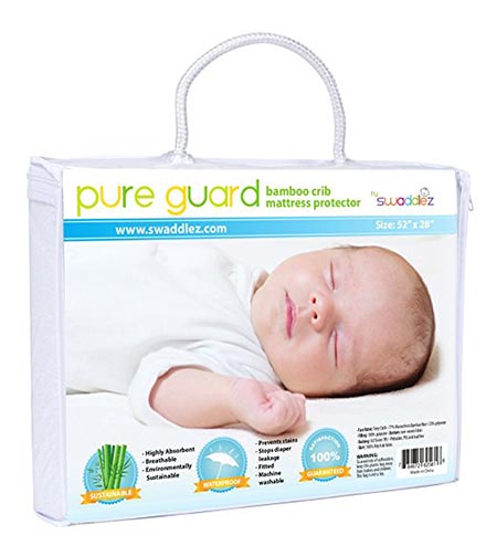 8 Waterproof Crib Mattress Cover - Ultra Soft, Dryer Friendly, Crib Mattress Protector Pad