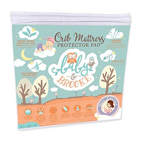 7 Organic Crib Mattress Cover Pad – Waterproof and Breathable Bamboo Baby Mattress Pad - Fits ALL Standard Crib Sizes