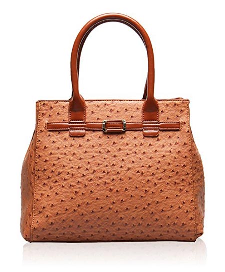 10.Hynes Victory Ostrich Top Handle Handbag